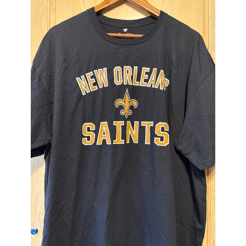 New Orleans Saints Team Apparel Mens T-Shirt, Black Gold Football‎ NFL Crew 2XL
